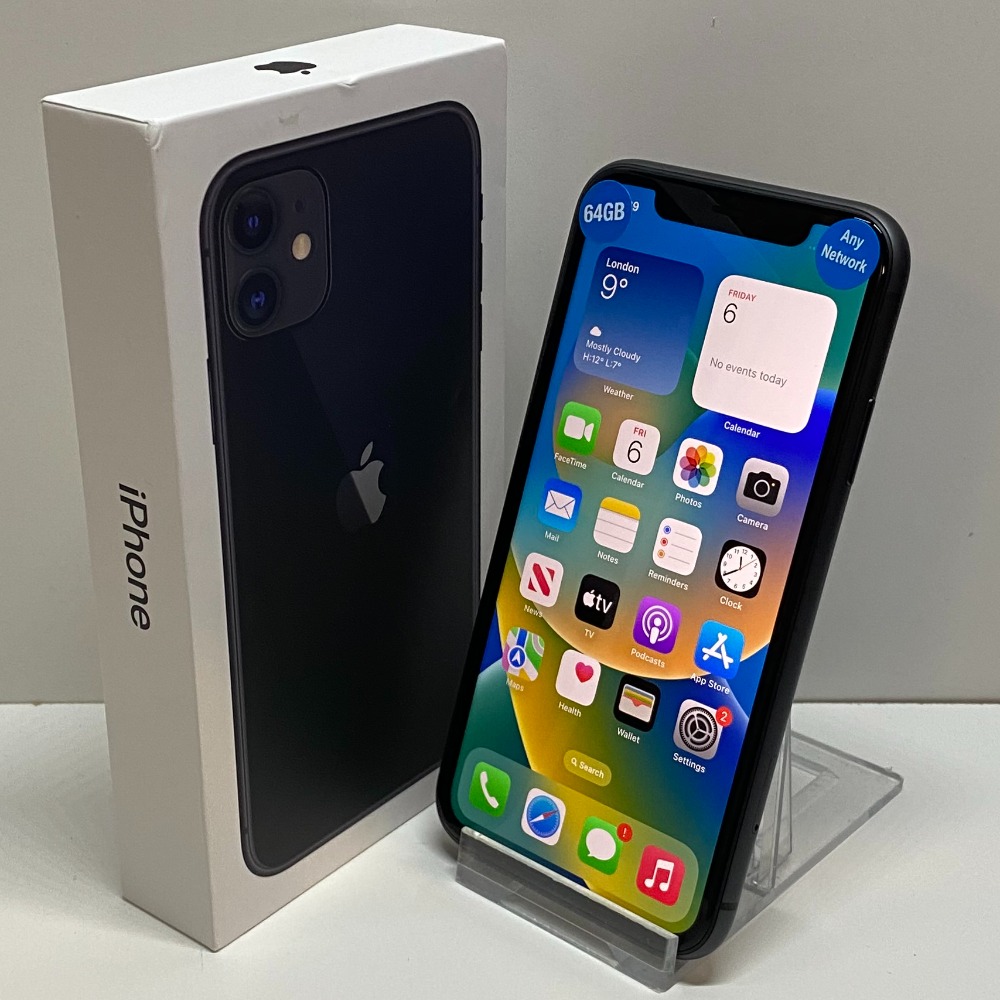 Apple iPhone 11 Unlocked Model A2221 64GB in Black Boxed Own4Less